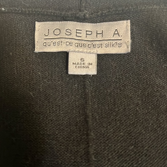 JOSEPH A Black Fringe Sweater Vest Size: Small - Picture 7 of 8